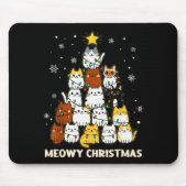 Meowy Christmas Tree Merry Catmas Cat Lover For Me Muismat (Voorkant)
