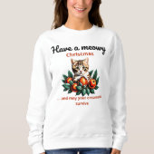 Meowy Christmas Unisex Sweatshirt (Voorkant)