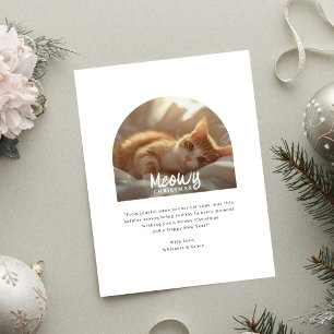 Meowy Christmas van Schattigee Cat Arch-foto Feestdagenkaart