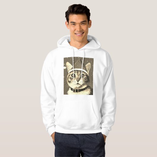 Meowy Christmas Vibes Hoodie (Voorkant volledig)