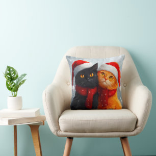 Meowy Christmas Winter Love Kussen
