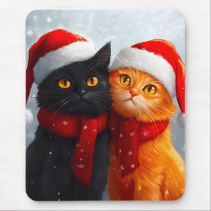 Meowy Christmas Winter Love Muismat