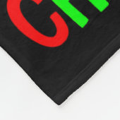 Meowy Christmas Xmas Lights Black Cat Pajamas  Fleece Deken (Hoek)