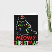Meowy Christmas Xmas Lights Black Cat Pajamas Todd Kaart (Voorkant)