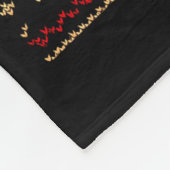 Meowy Christmas Xmas Lights Cat Ugly Sweater Pajam Fleece Deken (Hoek)