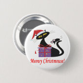 Meowy Christmouse Ronde Button 5,7 Cm (Voorkant /achterkant)