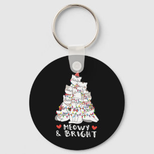 Meowy en Bright Cat Tree Leuke Dier Kitten Chris Sleutelhanger