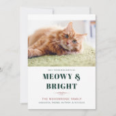 Meowy en Bright Christmas Cat Photo Gag Feestdagenkaart (Voorkant)
