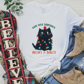 Meowy en Bright Christmas Cat T-shirt