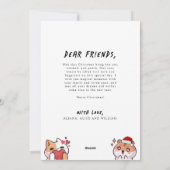 Meowy en Bright Schattige Cats Kerstgroet Feestdagenkaart (Achterkant)