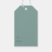 Meowy en Bright Schattige Kerstkatten Groen Cadeaulabel (Achterkant)