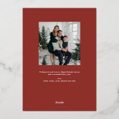 Meowy en helder in goud folie feestdagenkaart (Achterkant)