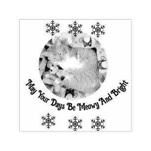 Meowy en helder, kattenfoto,  zelfinktende stempel