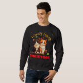 Meowy Furry Cat Christmas Pet Lover Trui (Voorkant volledig)