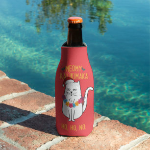 Meowy Kalikimaka - Funny Cat Kerstmis Flesjeskoeler