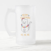 Meowy Kalikimaka Funny Cat Santa Hat Kerstmis