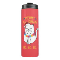 Meowy Kalikimaka Funny Cat Santa Hat Kerstmis