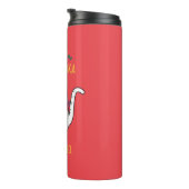 Meowy Kalikimaka Funny Cat Santa Hat Kerstmis Thermosbeker (Geroteerd rechts)