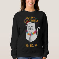 Meowy Kalikimaka Funny Cat Santa Hat Kerstmis