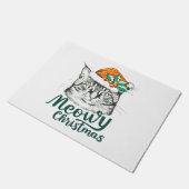 Meowy kat Christmas Deurmat (Schuin)