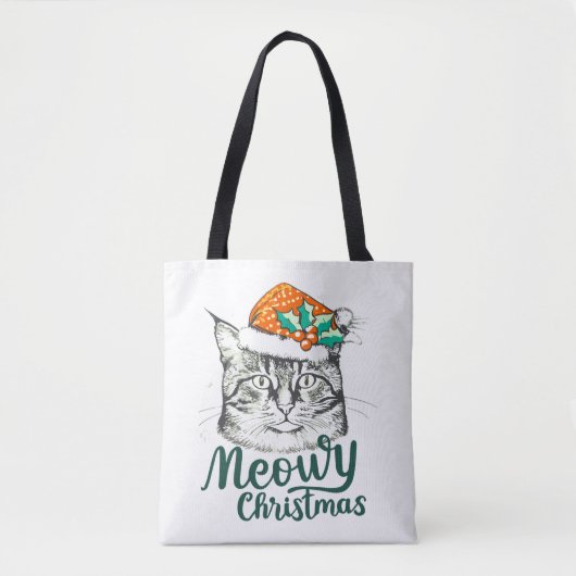 Meowy kat Christmas Tote Bag (Voorkant)