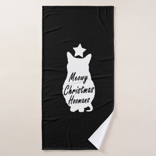 MEOWY Kerst Badhanddoek (Badhanddoek)