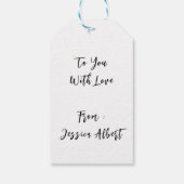 Meowy Kerst Grappig Schattigee Kat Vakantie Cadeau Cadeaulabel (Achterkant)