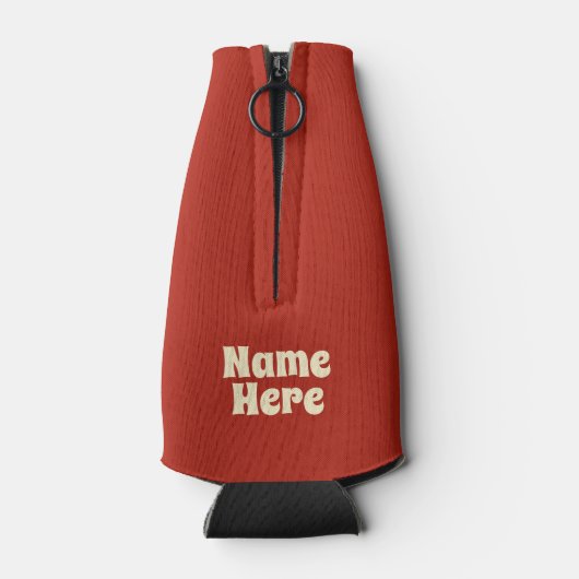 Meowy Kerst Grappige Kat Liefhebber Flesjeskoeler (Achterkant)