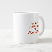 Meowy Kerst Grappige Kat Liefhebber Grote Koffiekop (Voorkant rechts)