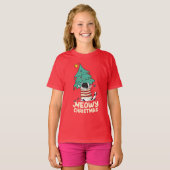 Meowy Kerst Grappige Kat Liefhebber T-shirt (Voorkant volledig)