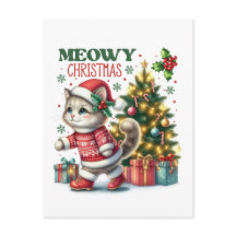 Meowy kerst Kaart