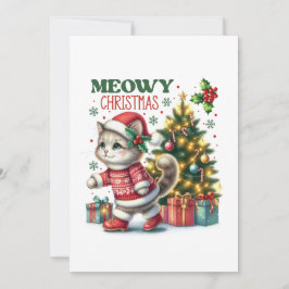 Meowy kerst Kaart