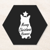 MEOWY Kerst Kartonnen Onderzetters (Voorkant)
