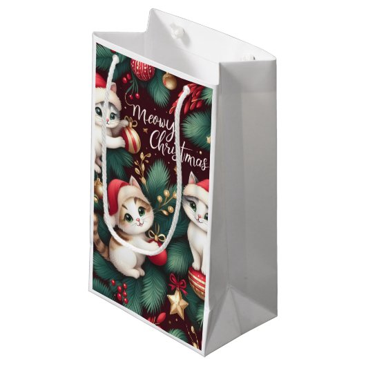 Meowy Kerst - Klein Cadeauzakje (Voorkant Gekanteld)