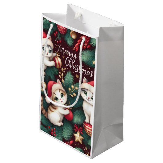 Meowy Kerst - Klein Cadeauzakje (Achterkant Gekanteld)