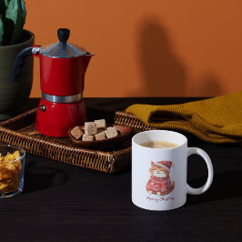 Meowy kerst met Schattigee kat in Pet en trui Koffiemok