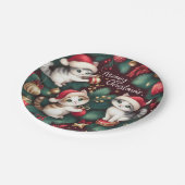 Meowy Kerst - Papieren Bordje (Gekanteld)