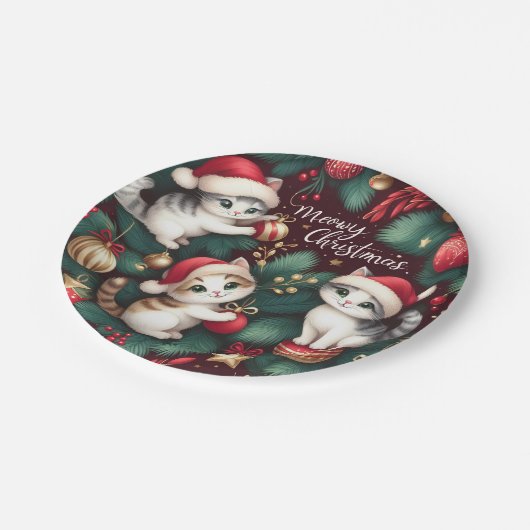 Meowy Kerst - Papieren Bordje (Gekanteld)