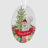 Meowy Kerst Perzische kat Ornament (voorkant)