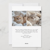 Meowy Kerst Schattigee Kat Handschrift Foto Feestdagenkaart (Achterkant)