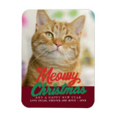 Meowy Kerst Schattigee Kattenfoto Kerst Magneet (Verticaal)