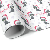 Meowy Kerst Schattigee Kitten Wrapping Papier (Rol Hoek)