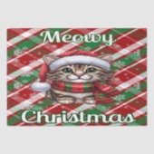 Meowy Kerst Tissue Paper Tissuepapier (Voorkant)