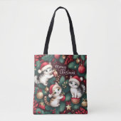 Meowy Kerst - Tote Bag (Voorkant)