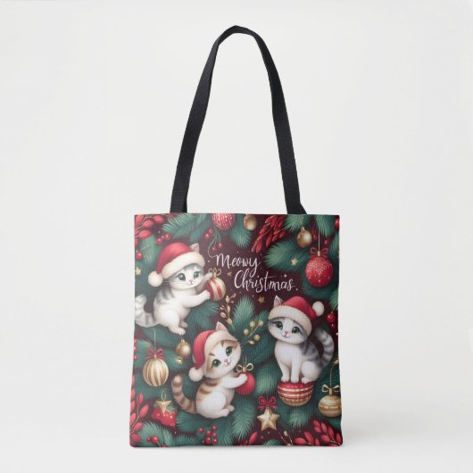 Meowy Kerst - Tote Bag (Voorkant)