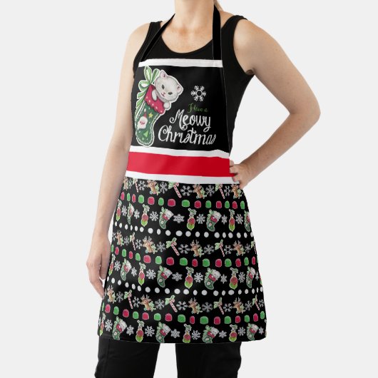 Meowy Kerstappron Schort (Insitu)