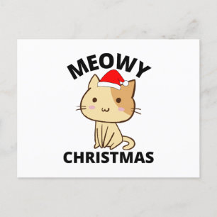 Meowy kerstBriefkaart Briefkaart