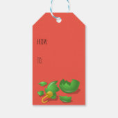 Meowy kerstcadeau-Label voor Kat met kerstcadeaus Cadeaulabel (Achterkant)