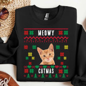 Meowy kerstcadeautje Foto Ugly Xmas Trui