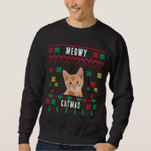 Meowy kerstcadeautje Foto Ugly Xmas Trui (Voorkant)